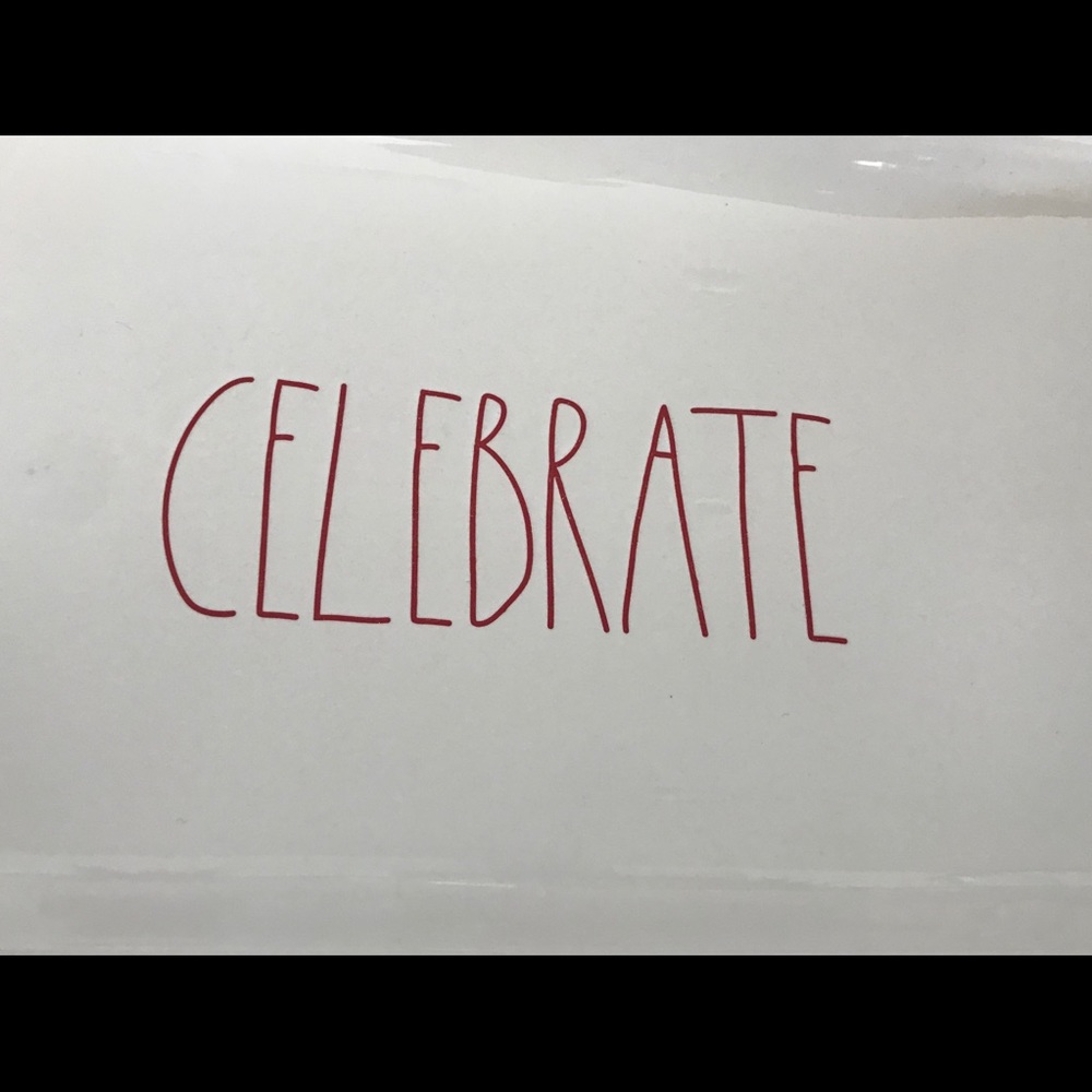 New Rae Dunn Red Letter Celebrate Paltter - Picture 2 of 4